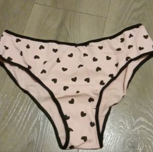 Knotty knickers- Pink & Black Heart Bikini-XL
